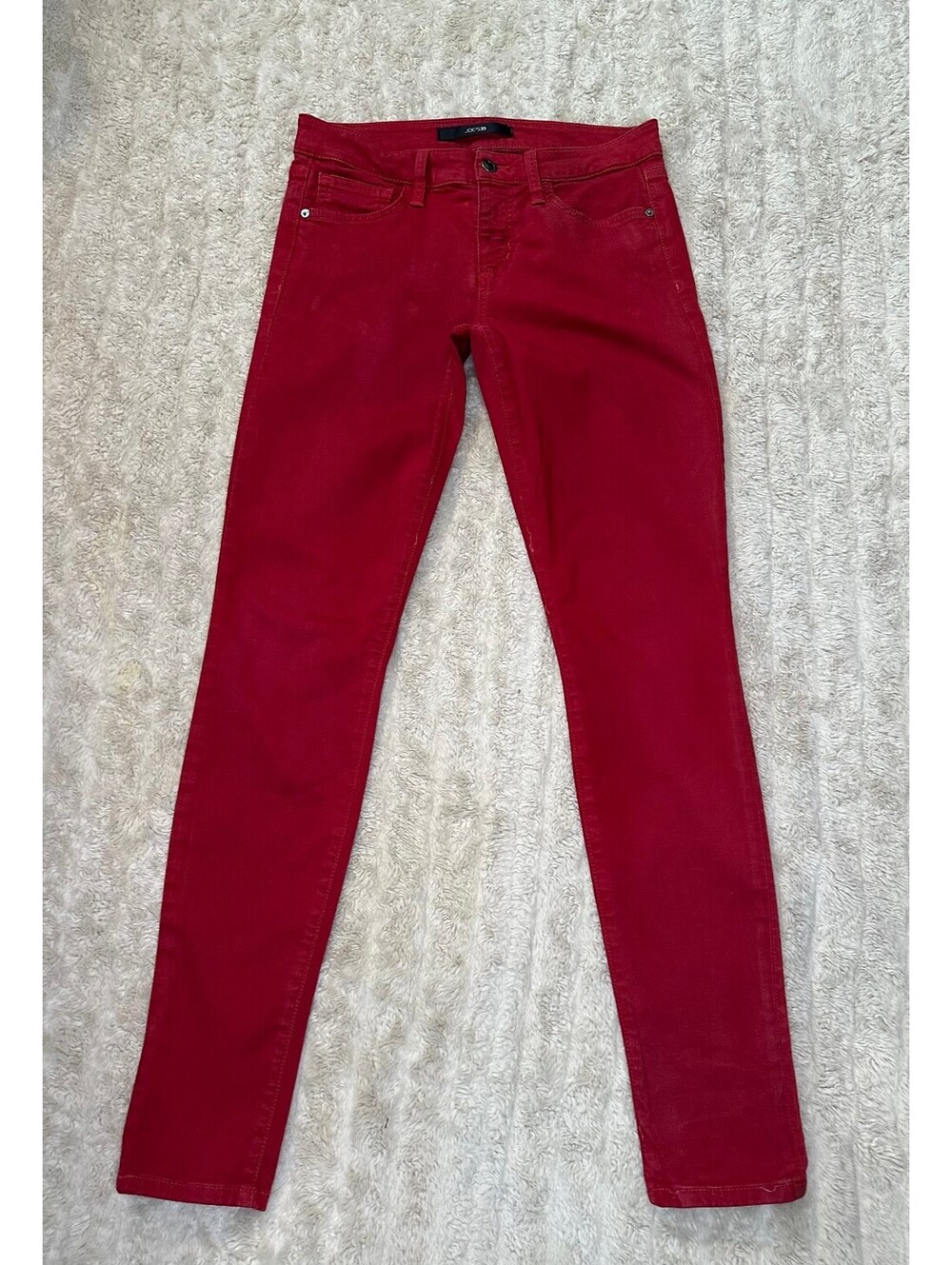 Joe's Jeans Skinny Visionaire rouge red mid-rise stretch denim jeans Size 29